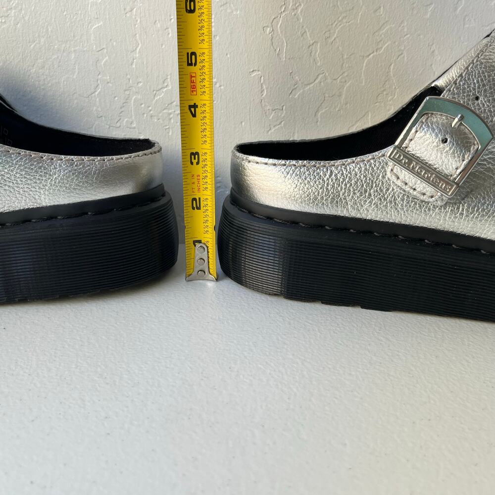 Dr Martens Laketen Slingback Mules Leather Clogs Men Size 12 Metallic Silver NEW - Picture 9 of 13